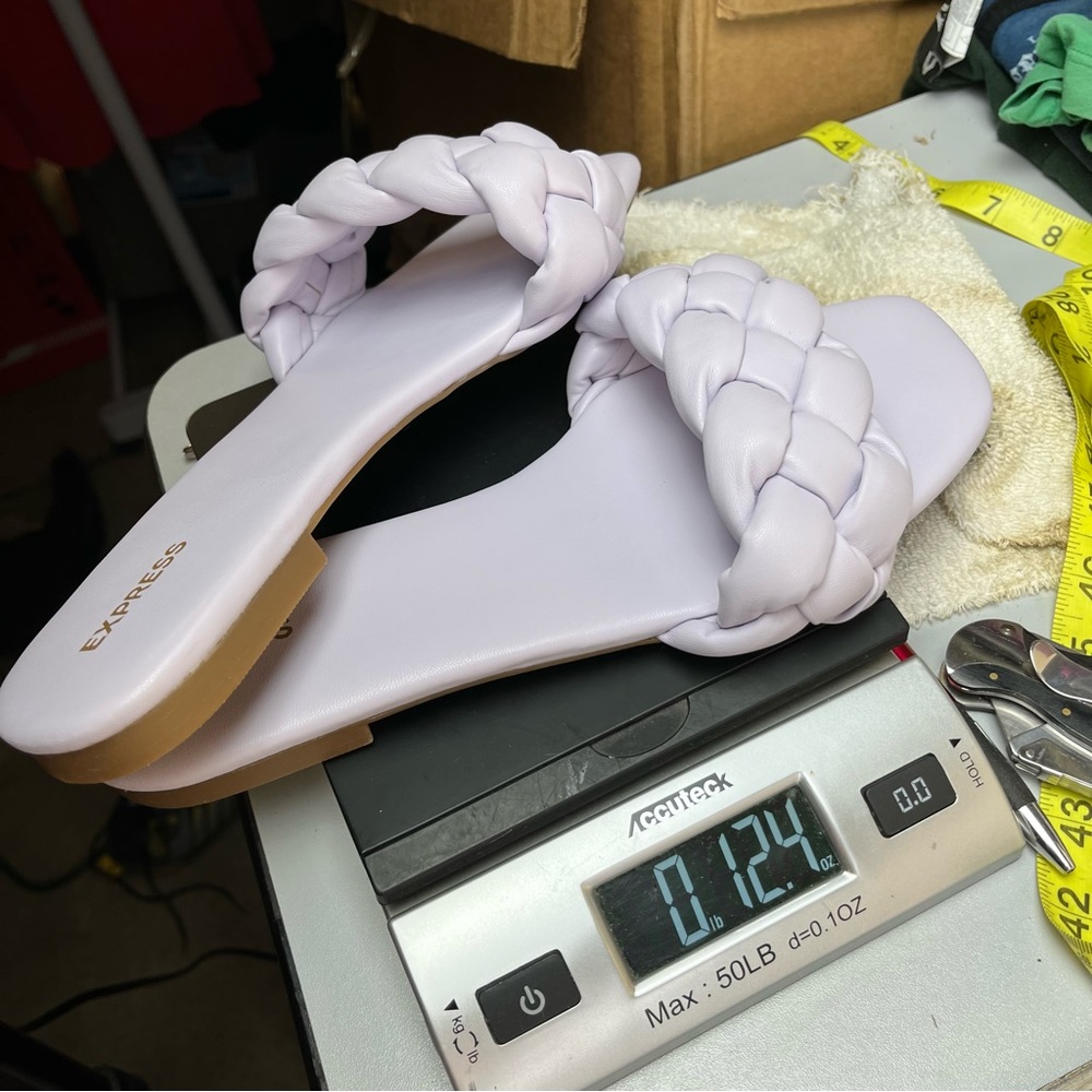 Express Braided One Band Sandals Lilac Purple Women's Size 9.5 - Picture 8 of 8